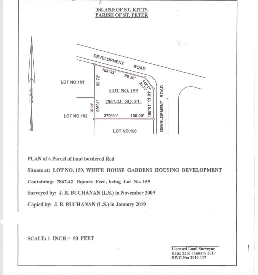LAND FOR SALE IN WHITE HOUSE GARDENS, ST. PETER, ST. KITTS